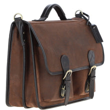 Load image into Gallery viewer, Men&#39;s Oily Hunter Leather Briefcase Brown: Jones
