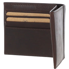 Load image into Gallery viewer, Men&#39;s Waxy Leather RFID Classic 6 Card Billfold Wallet Brown: W-81

