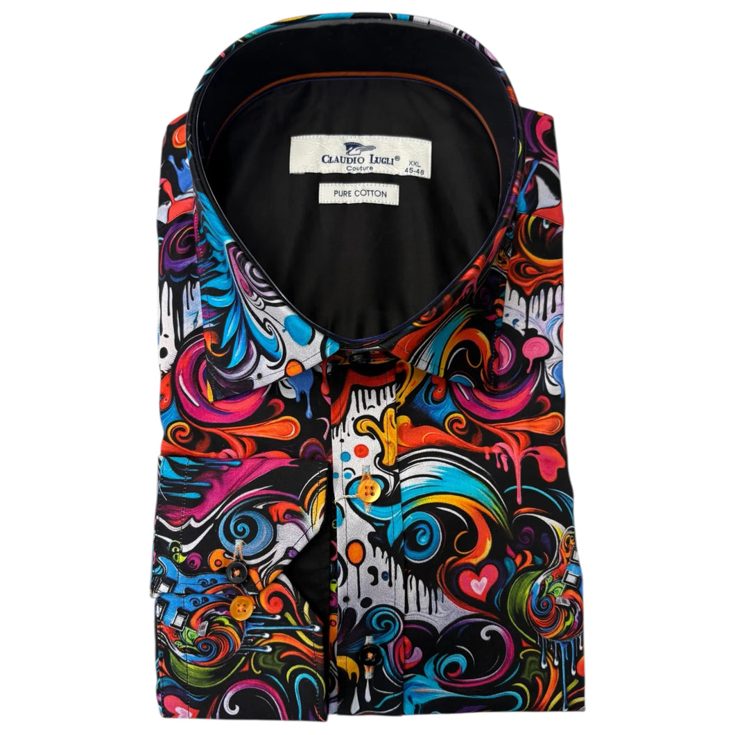 CLAUDIO LUGLI Guitars And Hearts Shirt Black (CP8012)