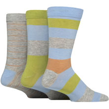 Load image into Gallery viewer, MENS 3PR SOCKSHOP Striped Bamboo Gentle Socks
