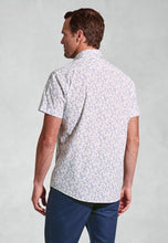 Load image into Gallery viewer, Regular Fit Printed Leaf Cotton Slub Short Sleeve Shirt (4574C)
