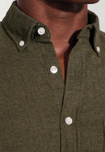 Load image into Gallery viewer, Regular Fit Navy Melange Brushed Cotton Shirt
