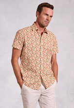 Load image into Gallery viewer, Regular Fit Mango Print Slub Cotton Shirt
