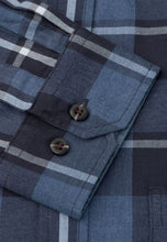 Load image into Gallery viewer, Regular Fit Blue Melange Check Cotton Shirt - 4684A

