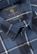 Load image into Gallery viewer, Regular Fit Blue Melange Check Cotton Shirt - 4684A

