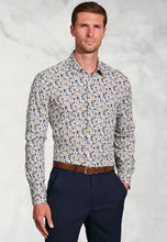 Load image into Gallery viewer, Regular Fit Ecru Nutcracker Print Cotton Shirt (4698A)
