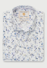 Load image into Gallery viewer, Regular Fit White Watercolour Floral Cotton Shirt
