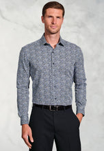 Load image into Gallery viewer, Regular Fit Navy Ditsy Floral Cotton Shirt
