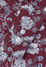 Load image into Gallery viewer, Regular Fit Burgundy Large Floral Print Cotton Shirt
