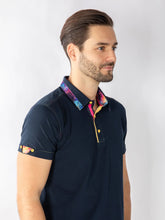 Load image into Gallery viewer, CLAUDIO LUGLI Marble Insert Polo Shirt
