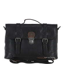 Load image into Gallery viewer, Small Leather Work Briefcase in Black (4553)
