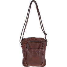 Load image into Gallery viewer, Small Vintage Wash Leather Travel Bag Brandy : GIN
