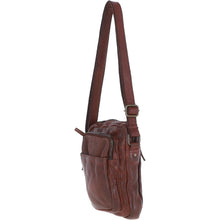 Load image into Gallery viewer, Small Vintage Wash Leather Travel Bag Brandy : GIN
