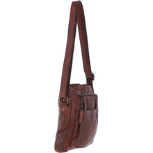 Load image into Gallery viewer, Small Vintage Wash Leather Travel Bag Brandy : GIN
