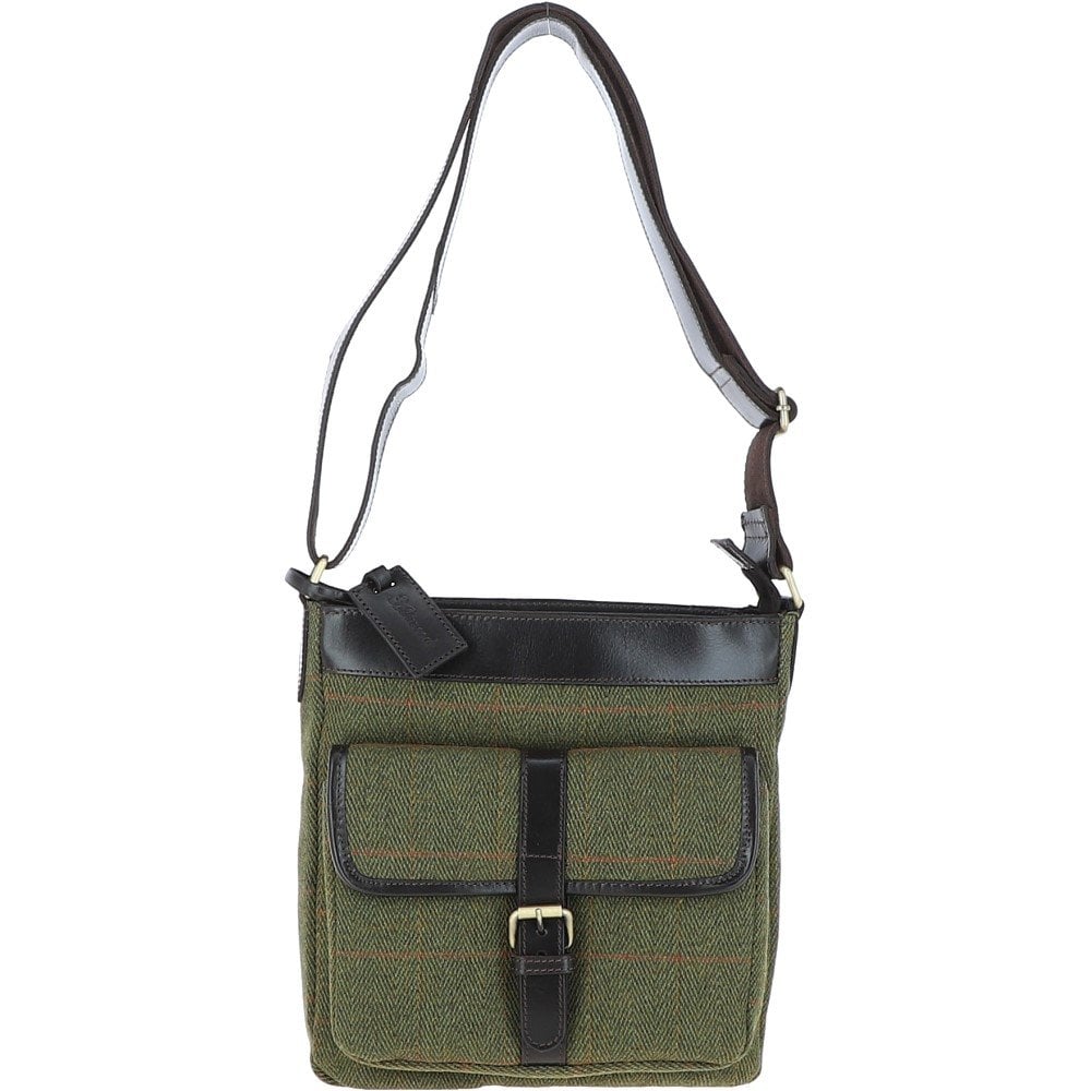 Vintage Hunter Leather Travel Bag Tweed : Doug
