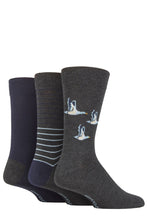 Load image into Gallery viewer, MEN&#39;S 3 PAIR SOCKSHOP Patterned, Striped And Heel &amp; Toe Bamboo Socks
