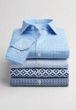 Load image into Gallery viewer, Diamond and Petal Design Classic Fit Business Casual Shirt
