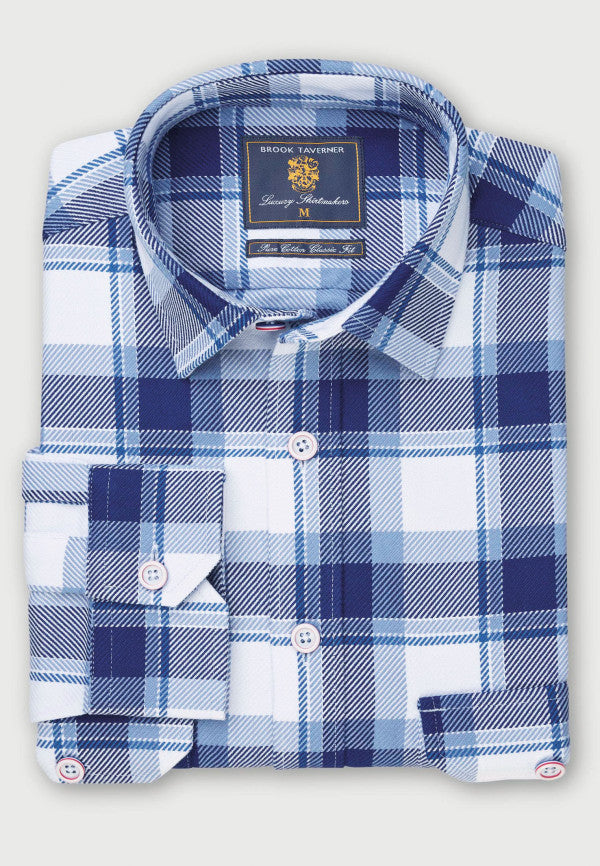 Check Cotton Twill Overshirt