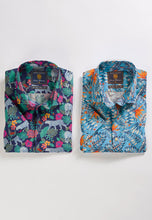 Load image into Gallery viewer, Leopard &amp; Jungle Print Tropical Short Sleeve Shirt
