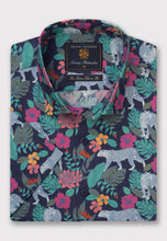 Load image into Gallery viewer, Leopard &amp; Jungle Print Tropical Short Sleeve Shirt
