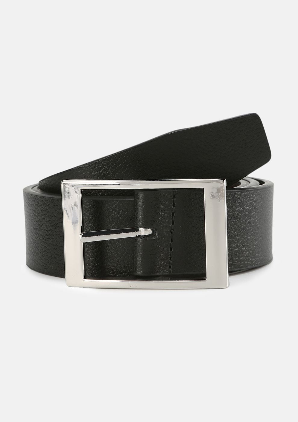 GIANNI FERAUD Dawson Grained Brown and Black Leather Reversible Belt