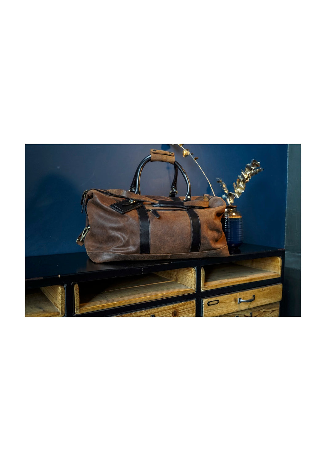 Marcus Leather Weekender Brown Bag