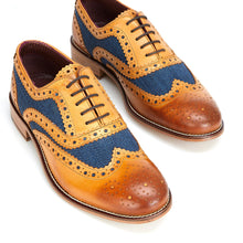 Load image into Gallery viewer, GATSBY Shoe by London Brogues - Blue Tweed
