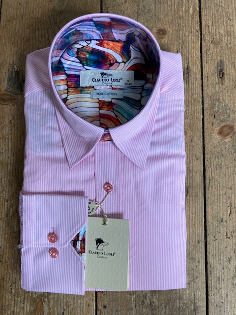 Claudio Lugli Pink Stripe Shirt (CP6698)