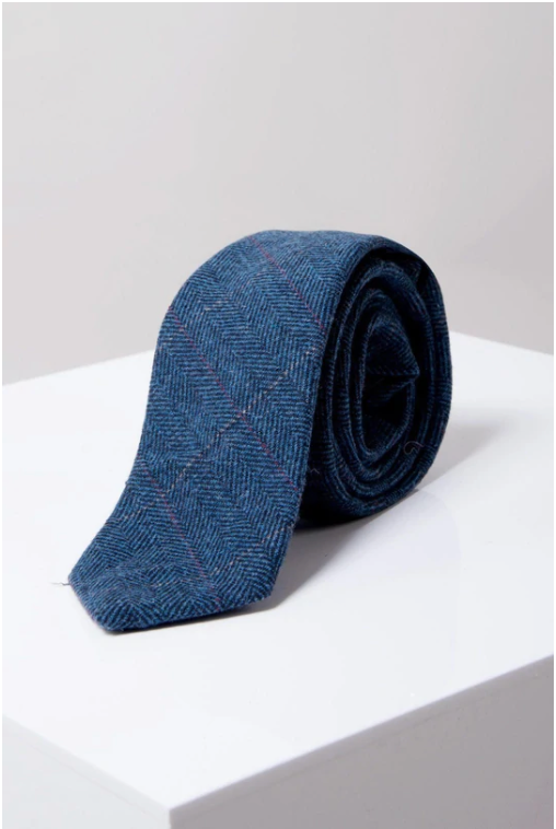 DION Blue Tweed Tie