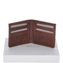 Load image into Gallery viewer, Cow Waxy Leather Classic 8 Card Bill-Fold Wallet Tan : 1551
