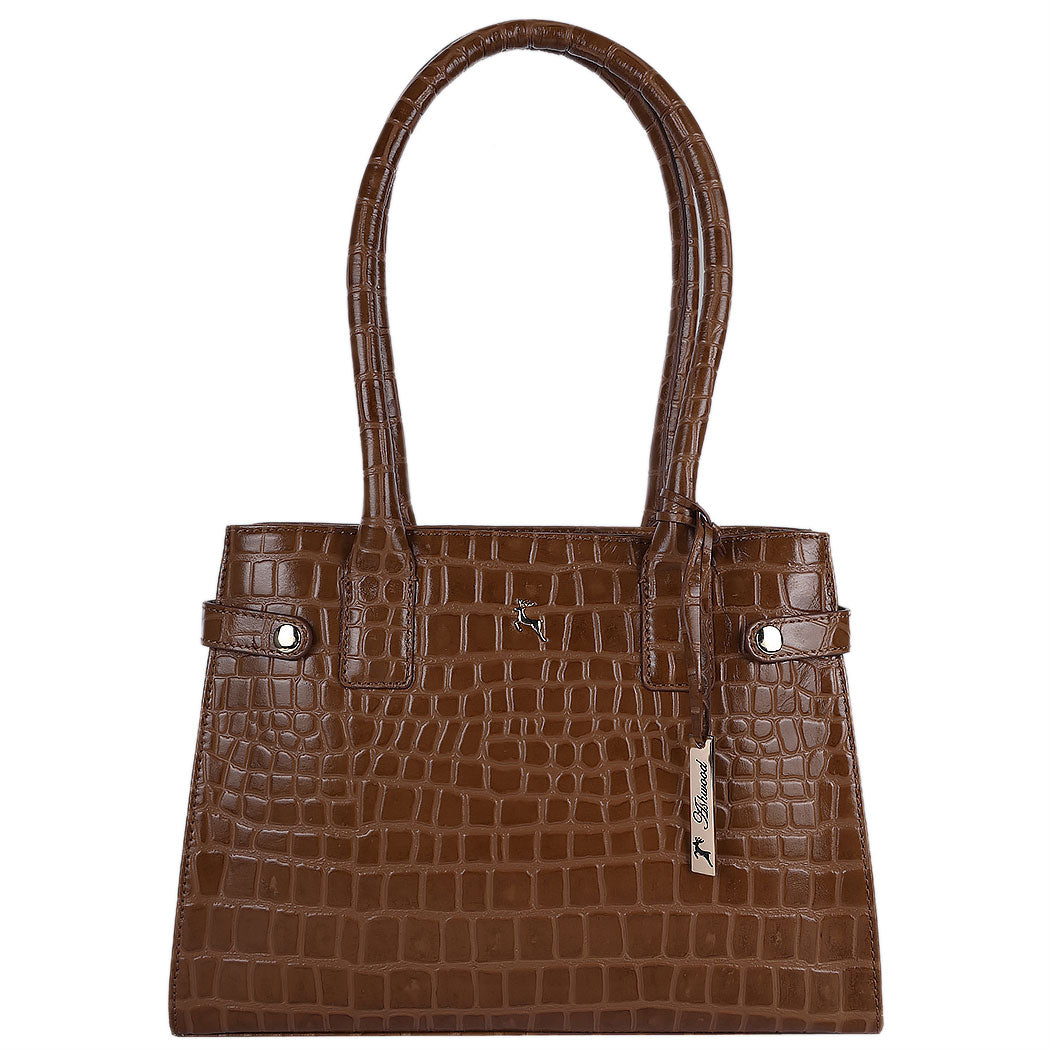 Cheltenham Two Section Leather Tote Bag (Tan)
