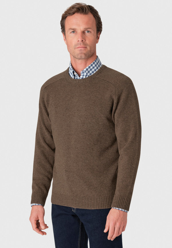CHARLBURY Lambswool 7 Gauge Crew Neck Jumper