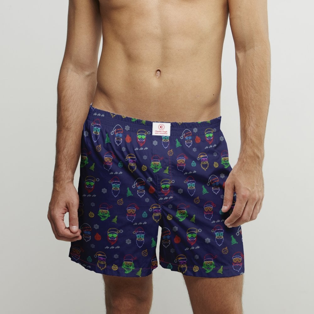 CLAUDIO LUGLI Printed Neon Xmas Boxer Shorts