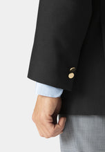 Load image into Gallery viewer, Black Henley Classic Wool Blend Patch Pocket Blazer
