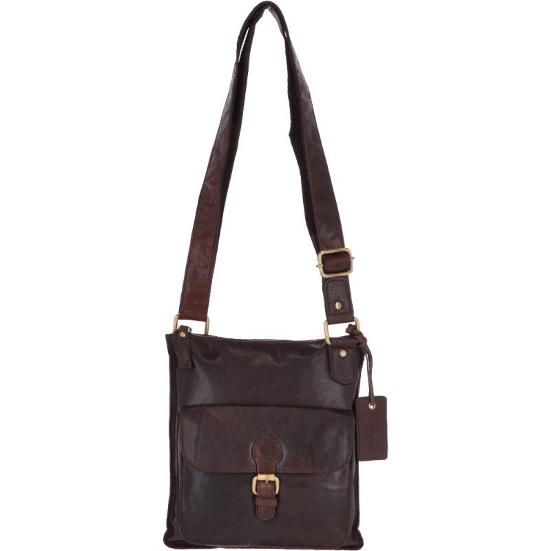 Gloucester Small Leather Shoulder Bag (Brandy)