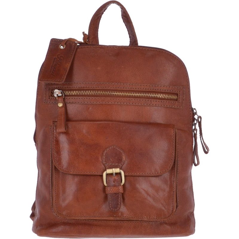 Gloucester Vintage Small Leather Backpack (Honey)