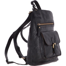 Load image into Gallery viewer, Gloucester Small Vintage Leather Backpack (Black)
