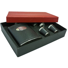 Load image into Gallery viewer, Leather Hip Flask Set
