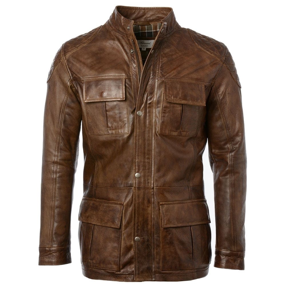 Bronte Leather Jacket - TImber