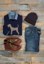 Load image into Gallery viewer, Leven Navy 7 Gauge Airedale Terrier Jumper
