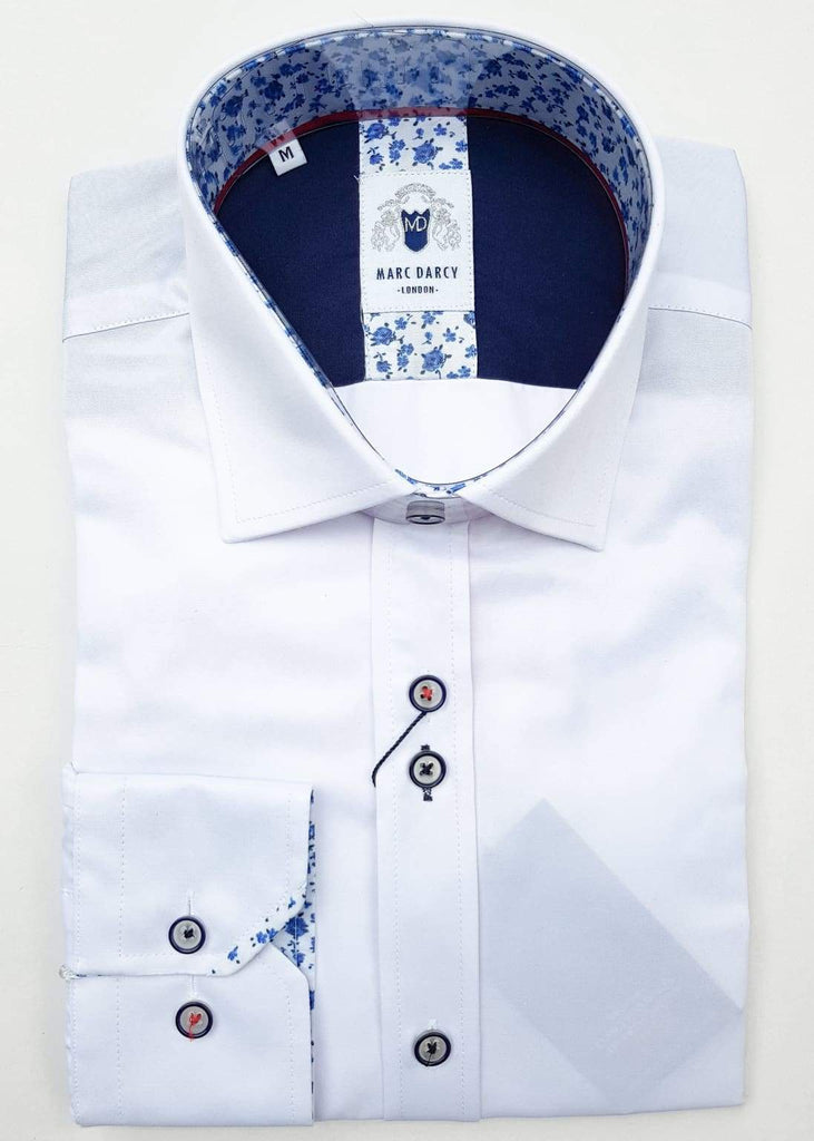 Alfie Long Sleeve White Shirt by Marc Darcy