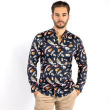 Load image into Gallery viewer, Claudio Lugli Feather Print Shirt (CP6791)
