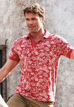 Load image into Gallery viewer, Radcliffe Garment Dyed Pique Polo Shirt - Strawberry Flower Print
